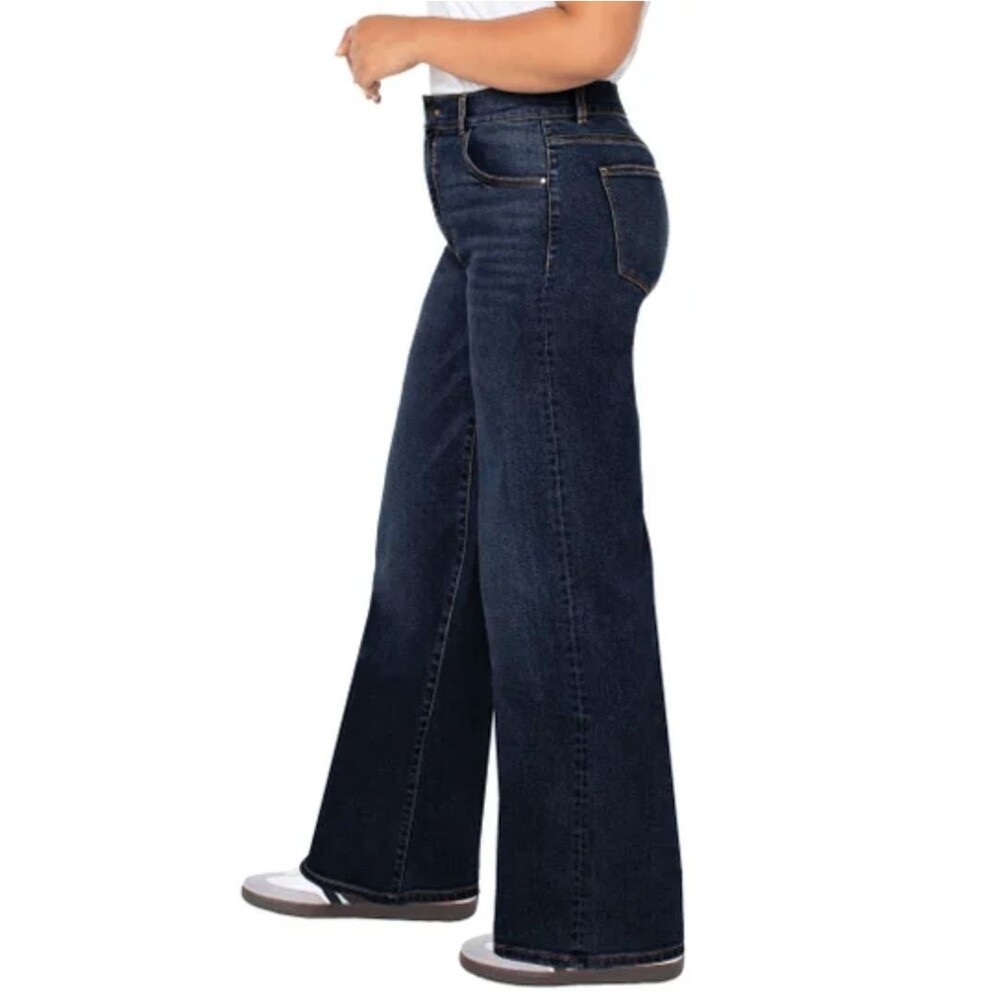 Well Worn 12/32 Wide Leg High Rise Jeans, Medium Wash